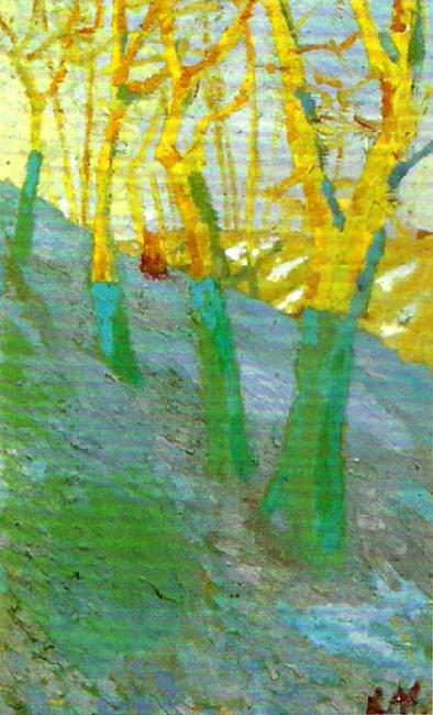 Kazimir Malevich trees oil painting image